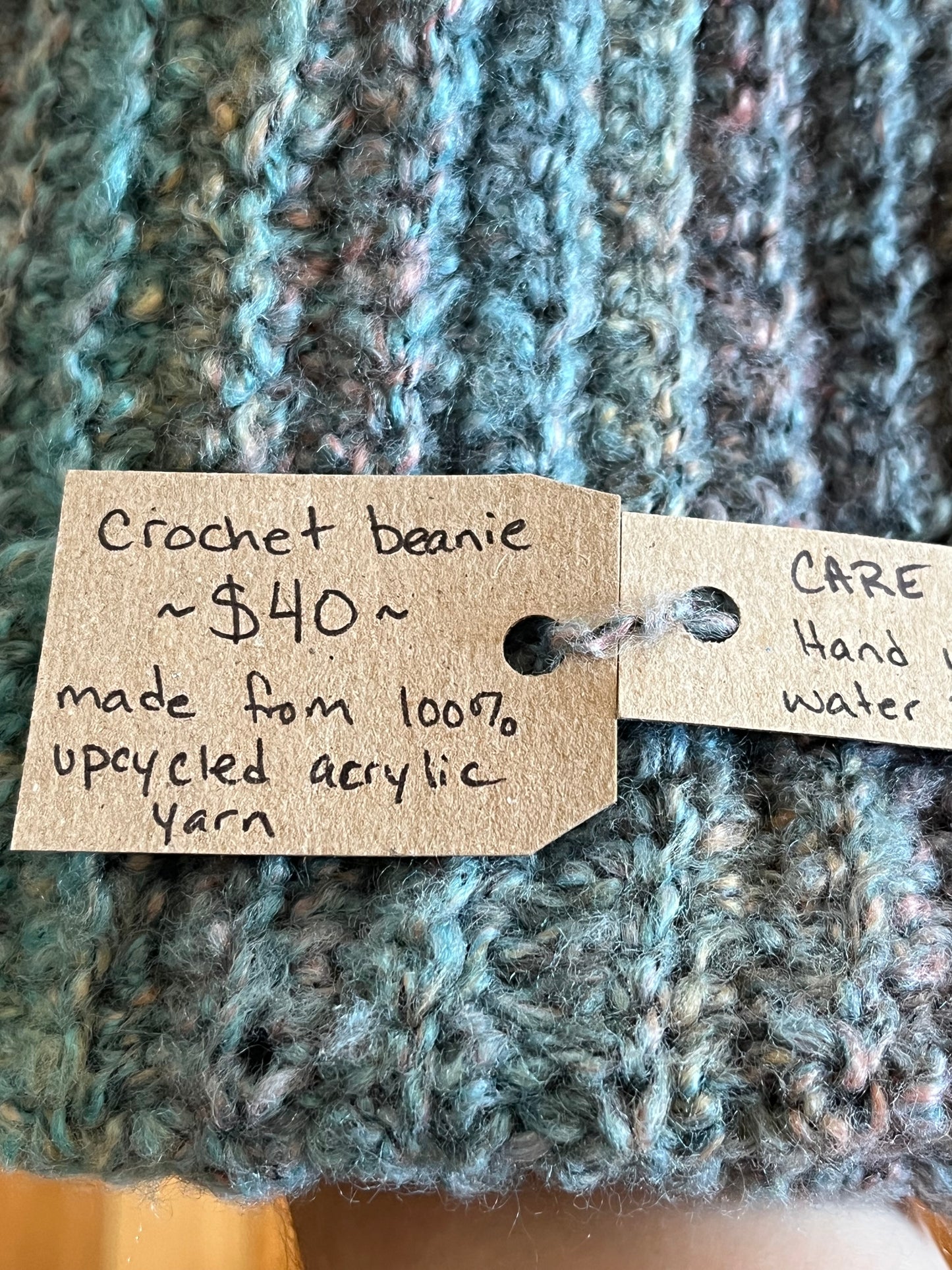 seagreen beanie - upcycled toque