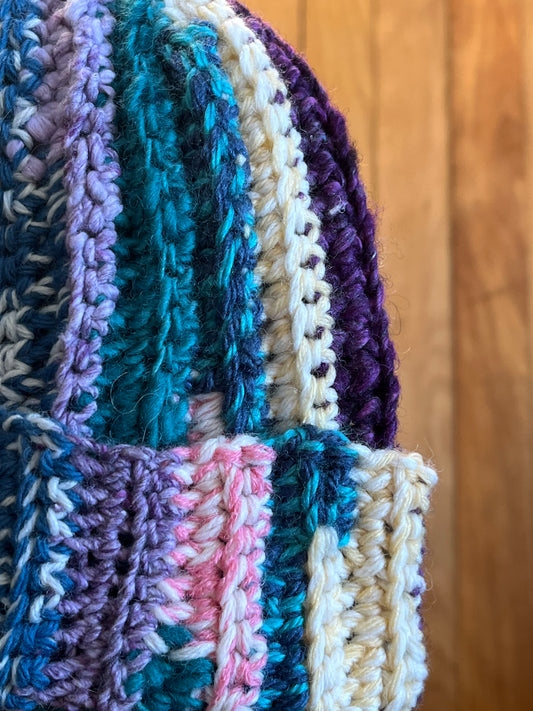 scrappy beanie #1 - upcycled toque