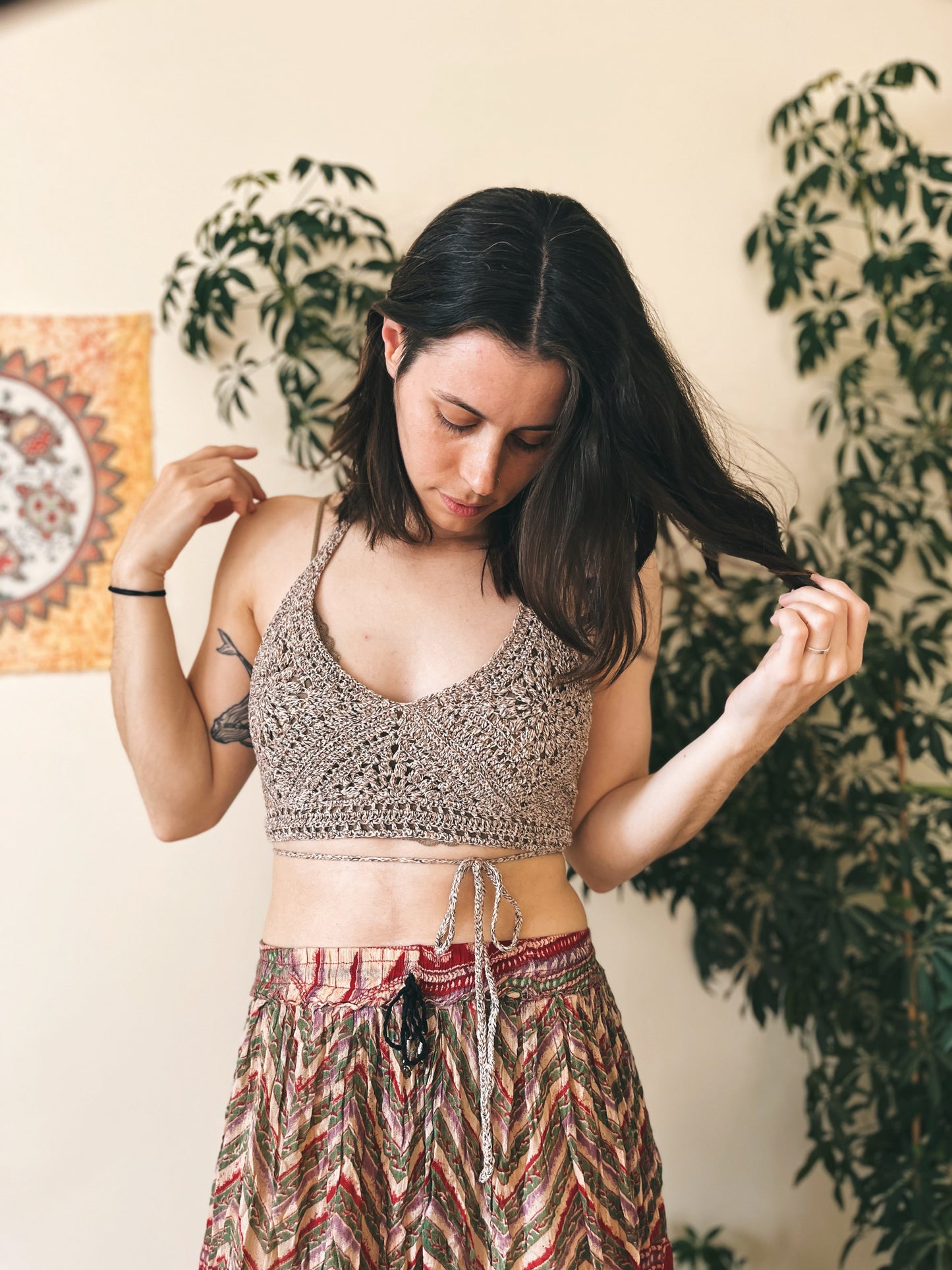 oatmeal crop top