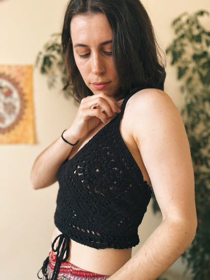 black wrap top